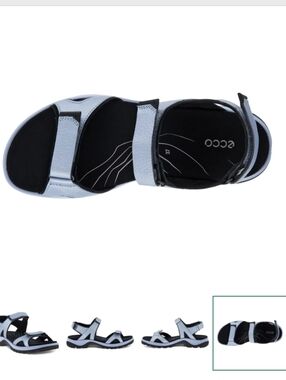 Ecco Women's Yucatan Offroad Eventide Pebble Leather Sport Sandals Sz 8/8.5